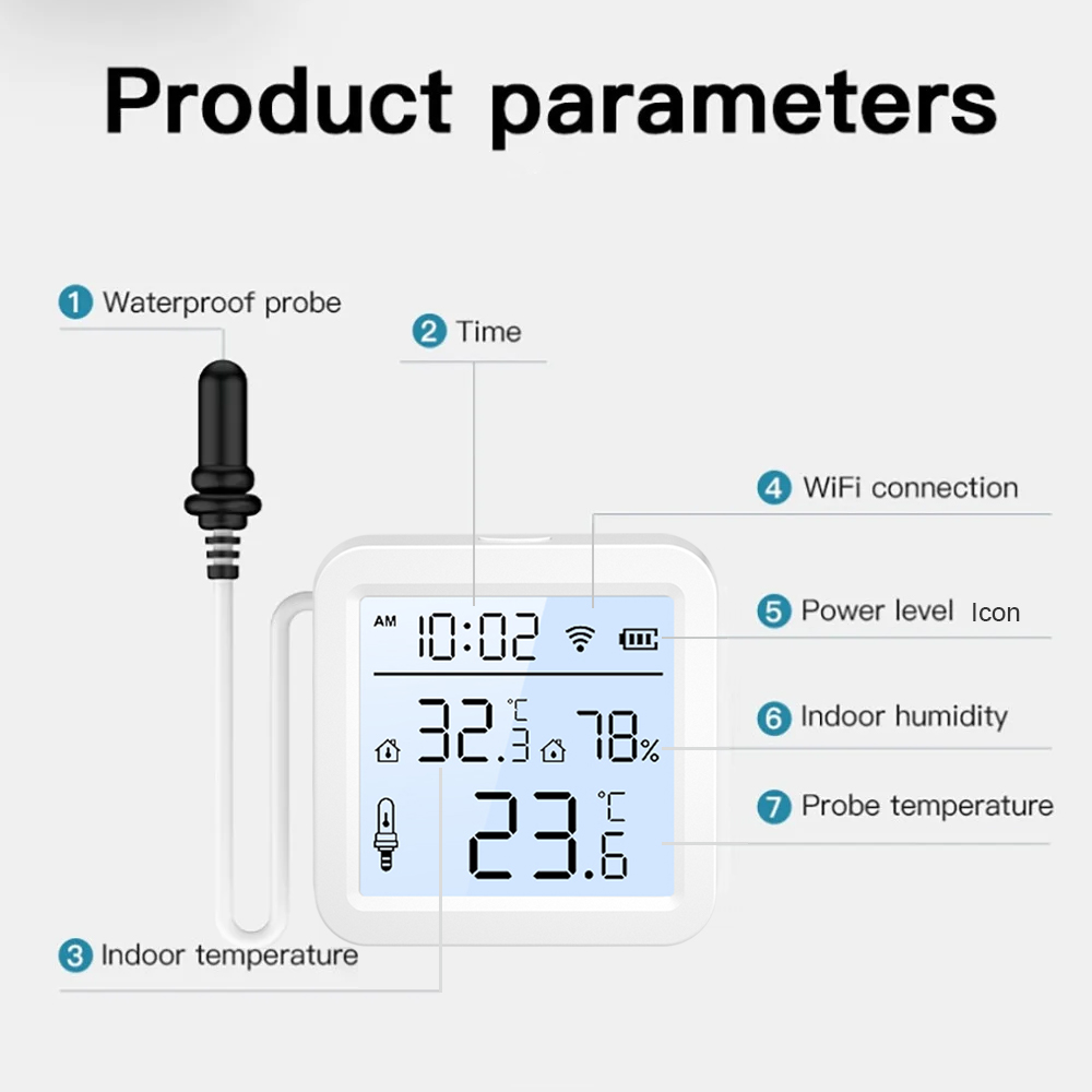 外部プローブ付きWiFi湿度温度センサー、屋内/屋外用Tuy - Smart Home News のレビューと価格