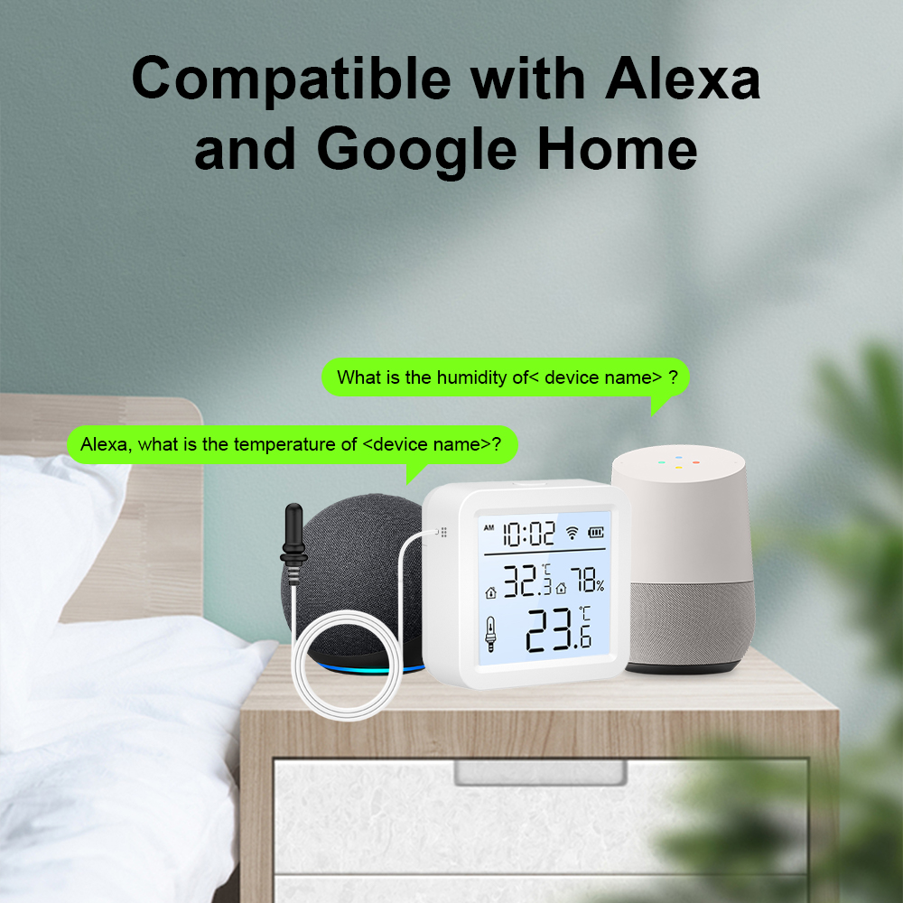 外部プローブ付きWiFi湿度温度センサー、屋内/屋外用Tuy - Smart Home News のレビューと価格