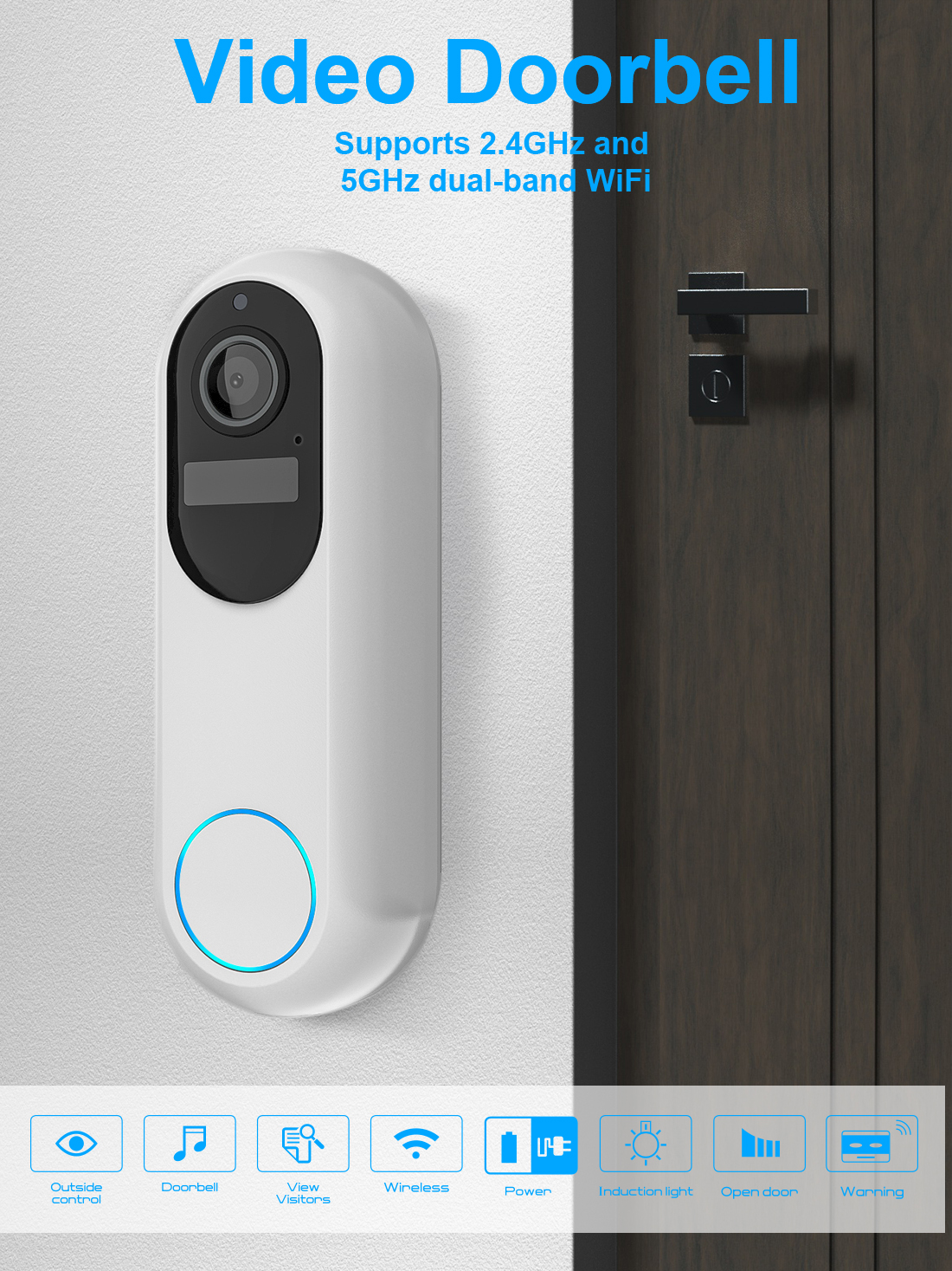 Tuya スマートビデオドアベル防水ナイトビジョンホームセキ - Smart Home Video Doorphone Ezviz のレビューと価格