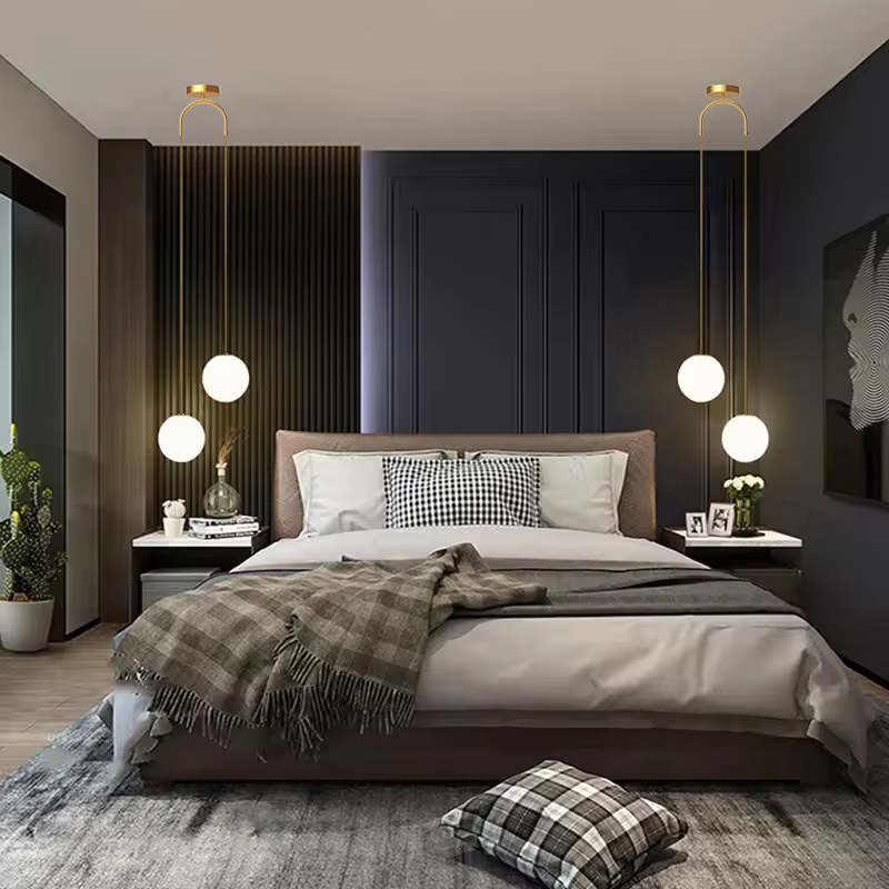 家の装飾ペンダントランプ寝室用モダンシャンデリア天井ランプイ - Smart Home Interior のレビューと価格