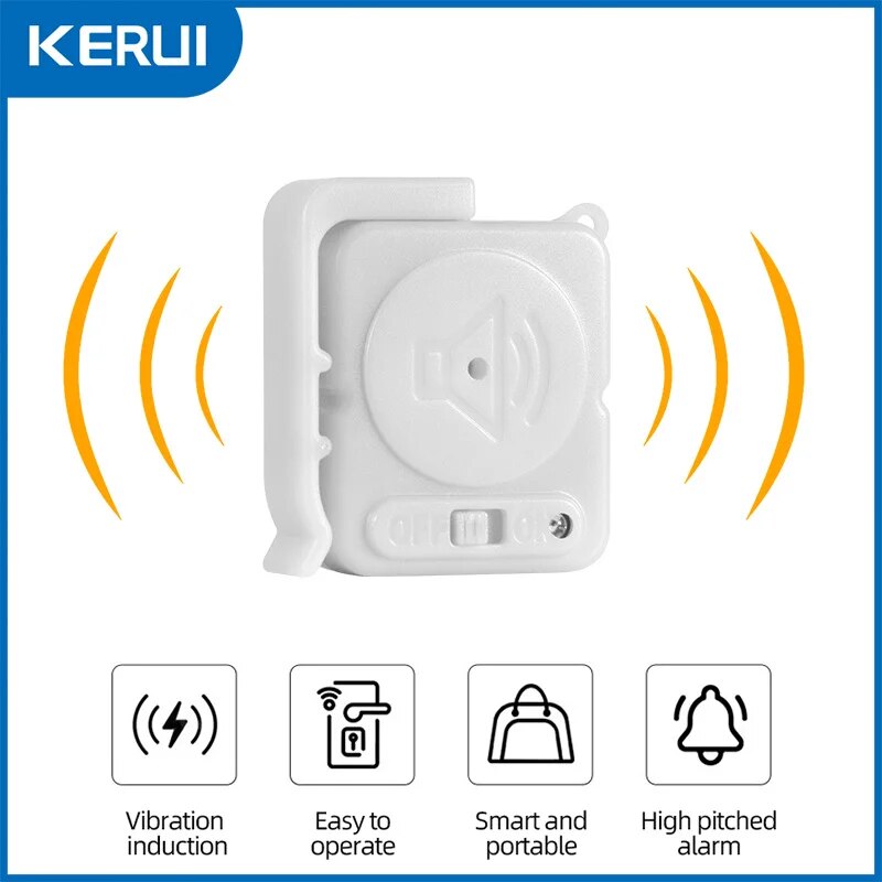 KERUI ワイヤレス振動警報センサー 120dB 超薄型検 - Wireless Door Sensor のレビューと価格