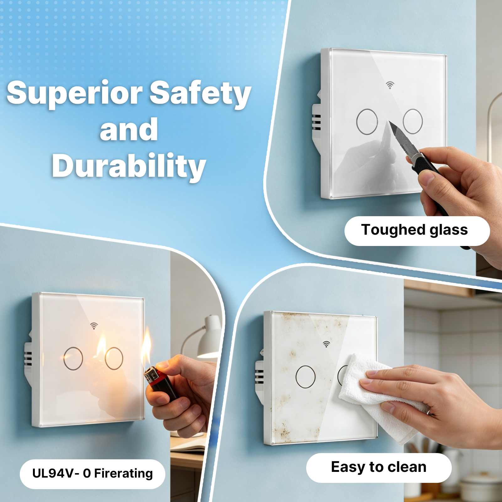 MOES Tuya Matter WiFiスマートライトガラ - Smart Home Moes のレビューと価格