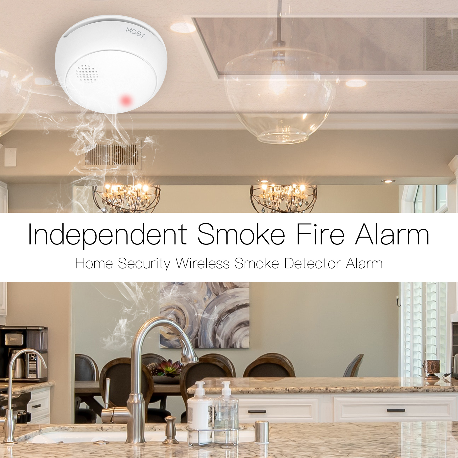 MOES ZigBee スマート煙警報器 ワイヤレス火災 8 - Smart Home News のレビューと価格