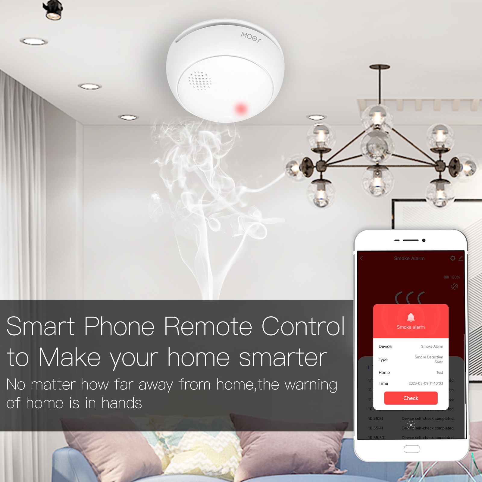 MOES ZigBee スマート煙警報器 ワイヤレス火災 8 - Smart Home News のレビューと価格