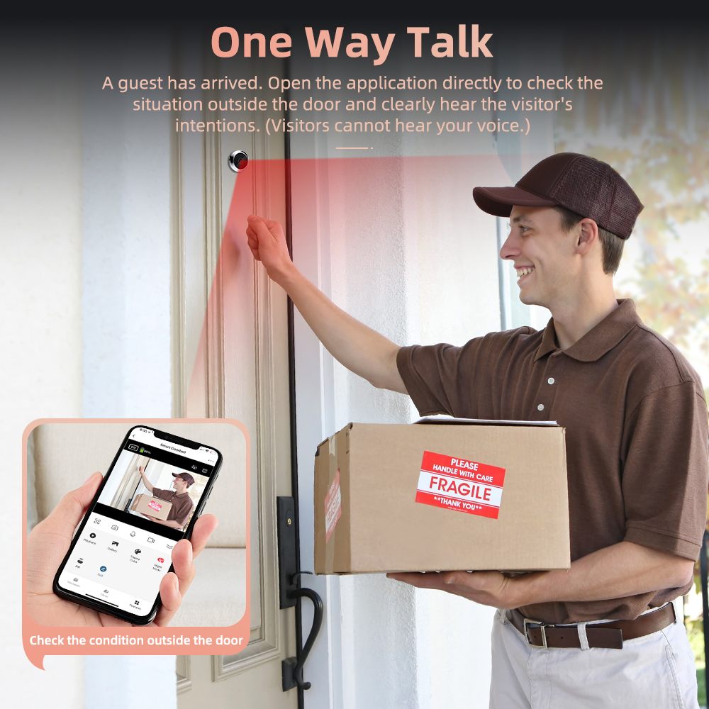 4.3インチTuyaスマートホームWiFiドアビューアー付き - Smart Home Video Doorphone Ezviz のレビューと価格