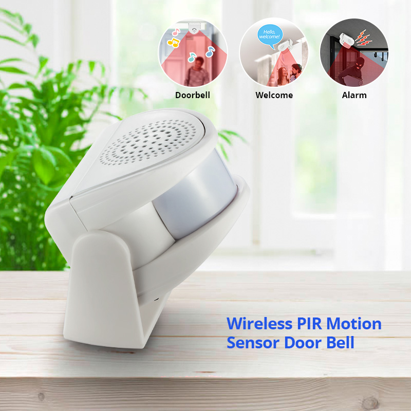32 曲歓迎赤外線チャイムドアベルワイヤレス PIR モーシ - Wireless Door Sensor のレビューと価格