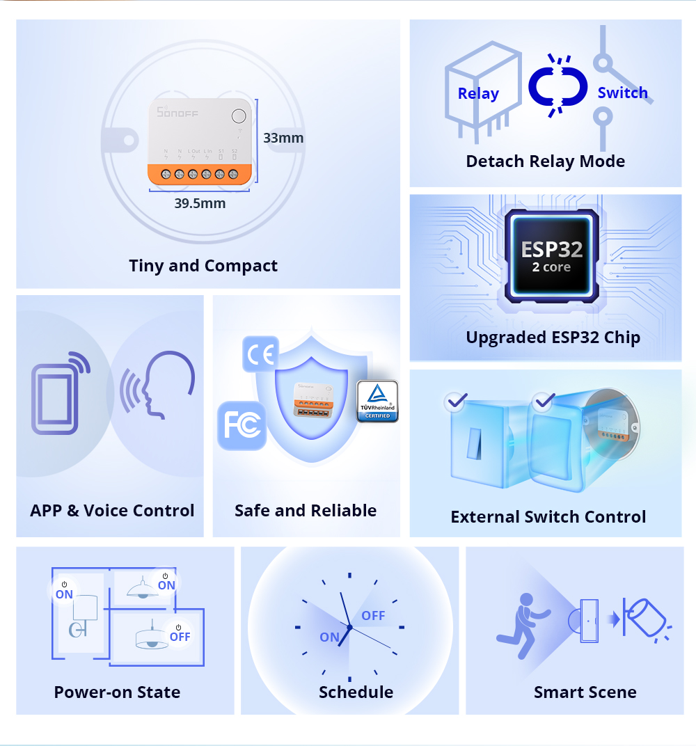 Sonoff Mini R4 Extreme Wifiスマー - Smart Home Button のレビューと価格