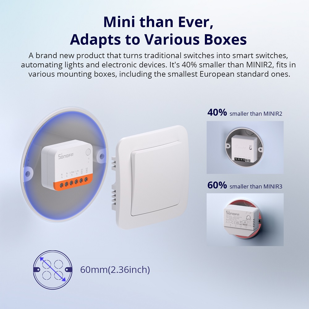 Sonoff Mini R4 Extreme Wifiスマー - Smart Home Button のレビューと価格