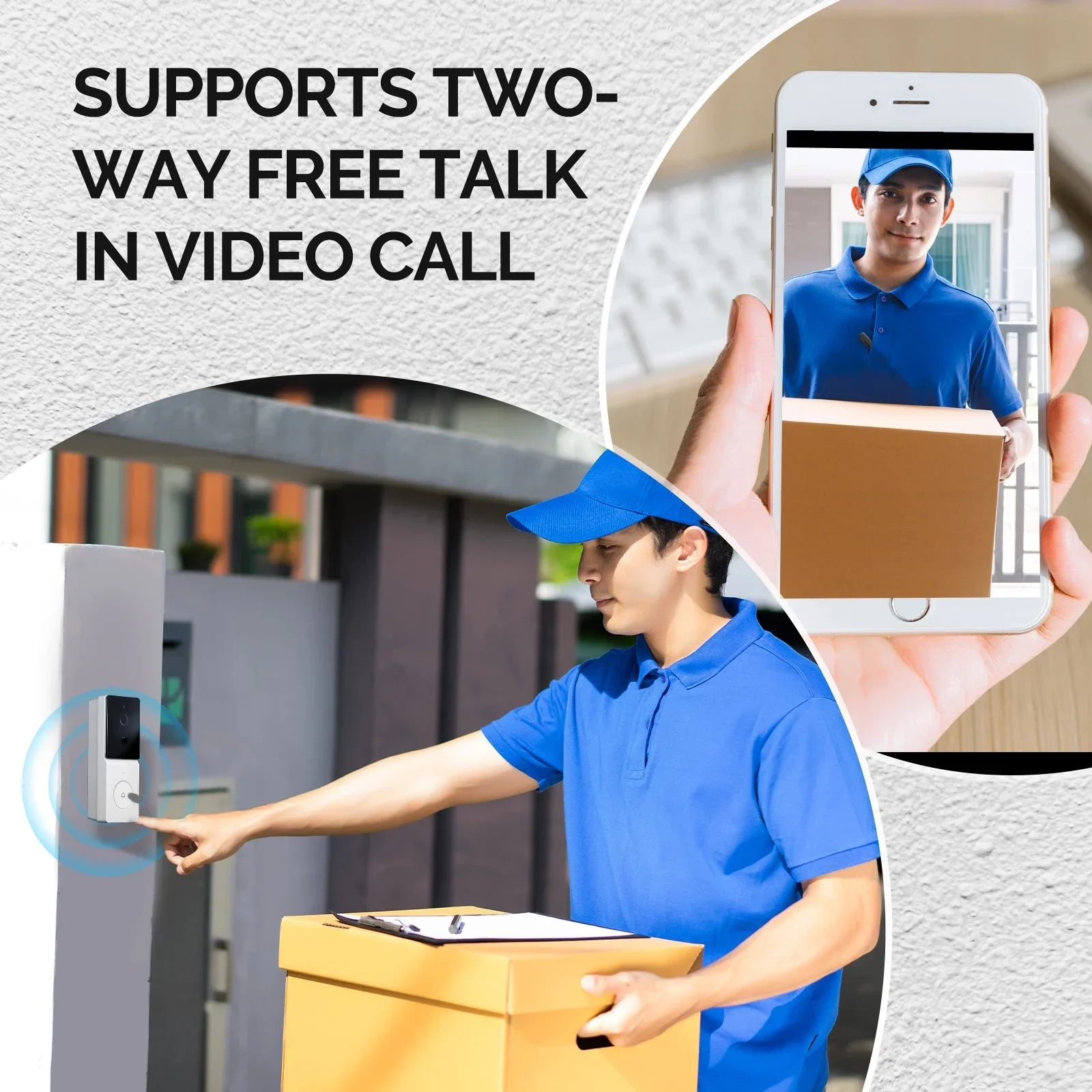 2方向オーディオ,ナイトビジョン,ワイヤレスドア製品を備えた - Smart Home Video Doorphone Ezviz のレビューと価格